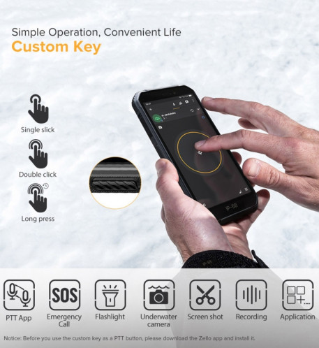  Téléphone robuste Ulefone Armor X6, 2 Go + 16 Go, IP68 / IP69K étanche à la poussière, antichoc, identification du visage, batterie 4000mAh, 5,0 pouces Android 9.0 MTK6580A / W Quad Core jusqu'à 1,3 SU386E1472-030
