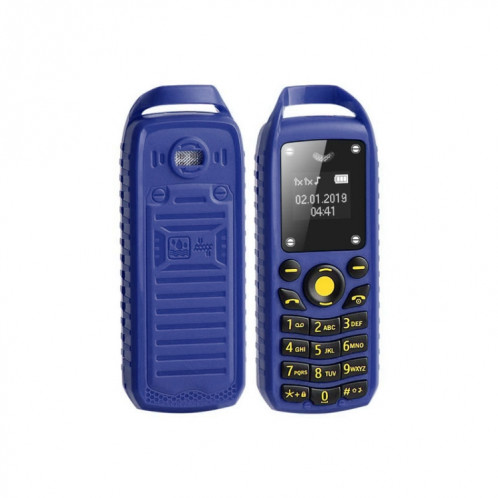 Mini téléphone portable B25 Mini, Casque de numérotation mains libres Bluetooth, musique MP3, double SIM, réseau: 2G (bleu) SH621L1226-07