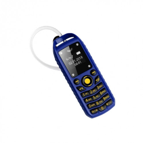 Mini téléphone portable B25 Mini, Casque de numérotation mains libres Bluetooth, musique MP3, double SIM, réseau: 2G (bleu) SH621L1226-07