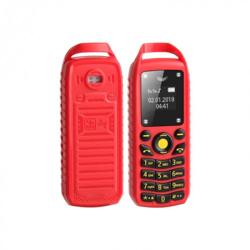 Mini téléphone portable B25 Mini, Casque de numérotation mains libres Bluetooth, musique MP3, double SIM, réseau: 2G (rouge) SH621R279-07