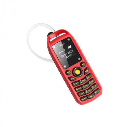 Mini téléphone portable B25 Mini, Casque de numérotation mains libres Bluetooth, musique MP3, double SIM, réseau: 2G (rouge) SH621R279-07