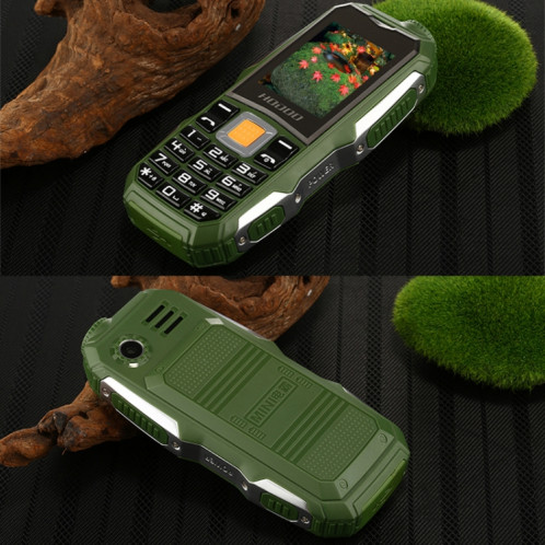 L9 Triple Proofing Téléphone Elder, étanche à la poussière antichoc, batterie 3800mAh, écran tactile de 1,8 pouces, 21 touches, lampe de poche LED, FM, Dual SIM (vert) SL673G1342-017