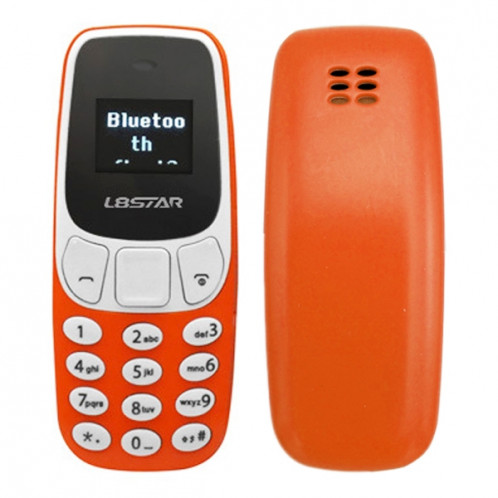 GTStar BM10 Mini Téléphone portable, Mains Libres Bluetooth Dialer Headphone, MP3 Music, Double SIM, Réseau: 2G (Orange) SG674E478-08