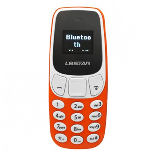 GTStar BM10 Mini Téléphone portable, Mains Libres Bluetooth Dialer Headphone, MP3 Music, Double SIM, Réseau: 2G (Orange) SG674E478-08