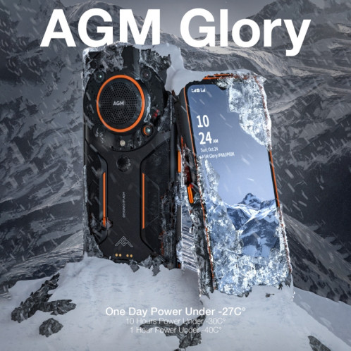  AGM Glory G1 SE Version US 5G Téléphone robuste, 8 Go + 128 Go, Caméras arrière doubles, IP68/IP69K/810H étanche à la poussière et aux chocs, identification des empreintes digitales, batterie 6200 SA041E1529-012