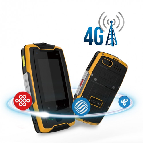 Servo x7 plus téléphone robuste, 2GB + 16 Go, IP68 imperméable anti-poussière anti-poussière, identification d'empreinte digitale avant, 2,45 pouces Android 6,0 ​​mtk6737 quad core 1.3GHz, NFC, OTG, réseau: 4G, SS060Y1152-014