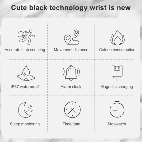 MK20 1.09 pouces IPS Color Screen IP67 Imperméable Smart Watch, Support Surveillance du sommeil / Surveillance de la fréquence cardiaque / Surveillance de la tension artérielle / Mode multi-sports, Style: Bracelet en SH069S1904-07