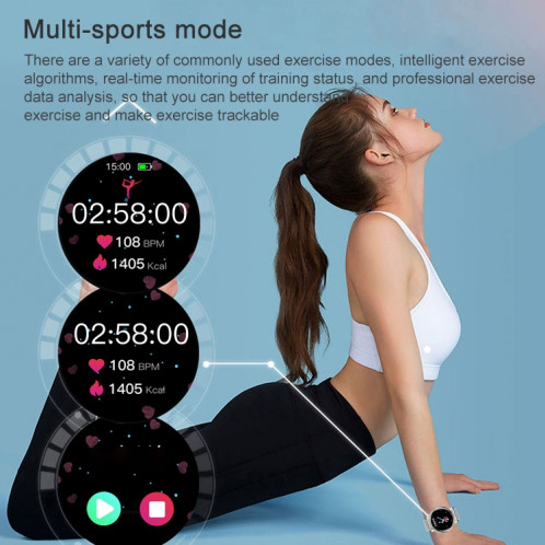MK20 1.09 pouces IPS Color Screen IP67 Wather Watch Smart Watch, Support Surveillance du sommeil / Surveillance de la fréquence cardiaque / Surveillance de la tension artérielle / MODE MULTI-SPORTS, Style: Bracelet en SH069J1213-07