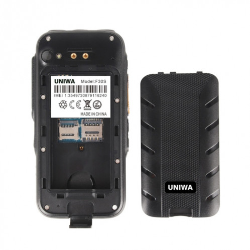 UNIWA F30S TÉLÉPHONE robuste, 1GB + 8GB, version américaine, IP68 imperméable anti-poussière anti-poussière, batterie 4000mAh, 2,8 pouces Android 8.1 MTK6739 quad noyau jusqu'à 1,3 GHz, réseau: 4G, NFC, SOS SU214337-07