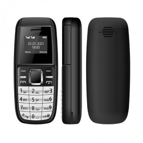 Mini BM200 Mobile Phone, 0,66 pouce, MT6261D, 21 touches, Bluetooth, musique mp3, double sim, réseau: 2G (noir) SH215B1321-07