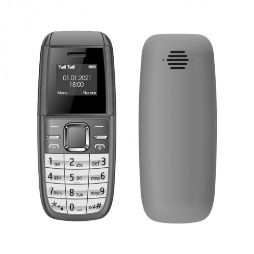 Mini BM200 Mobile Phone, 0,66 pouce, MT6261D, 21 touches, Bluetooth, musique mp3, double sim, réseau: 2G (gris) SH215H655-07