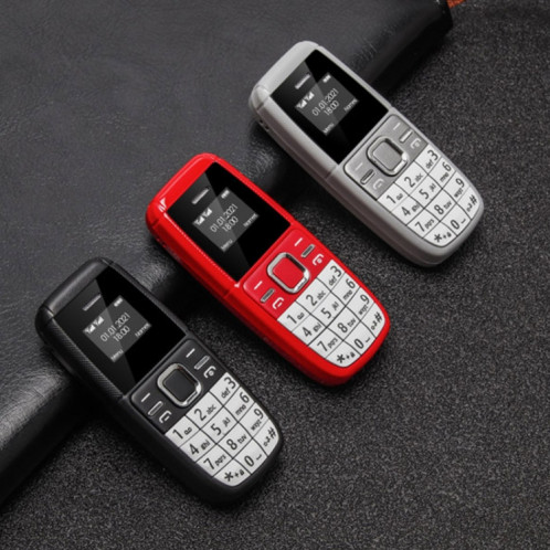 Mini BM200 Mobile Phone, 0,66 pouce, MT6261D, 21 touches, Bluetooth, musique mp3, double sim, réseau: 2G (rouge) SH215R167-07