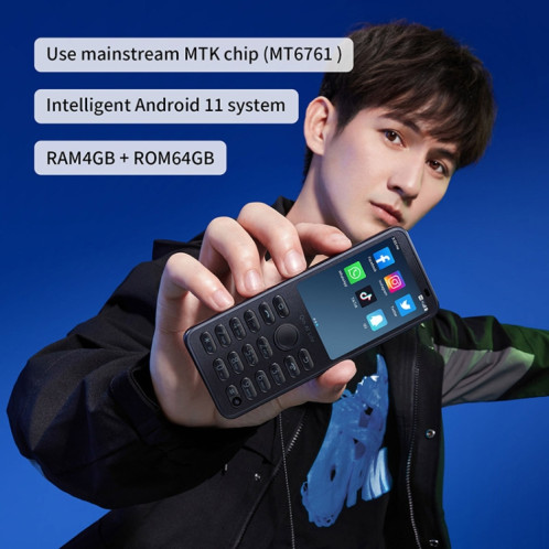 QIN F21 Pro 3 Go + 32 Go, 2,8 pouces, Android 11 MTK6761 Quad-core jusqu'à 2,0 GHz, 21 touches, réseau : 4G (noir) SH216B1736-09