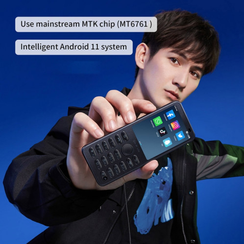 QIN F21 Pro, 4 Go + 64 Go, 2,8 pouces, Android 11 MTK6761 Quad-core jusqu'à 2,0 GHz, 21 touches, réseau : 4G (noir) SH230B197-09