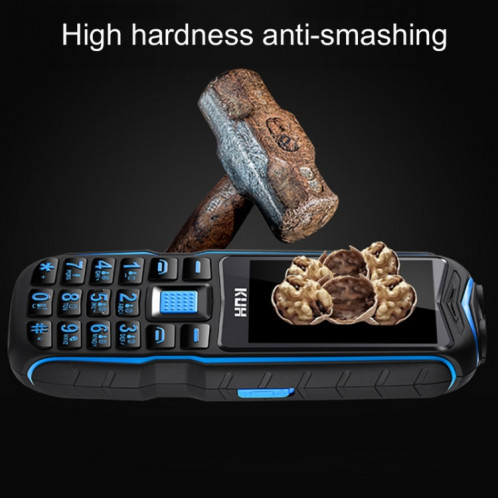 KUH T3 Téléphone robuste, étanche à la poussière, MTK6261DA, batterie 2400mAh, 2,4 pouces, Bluetooth, FM, Dual SIM (Noir) SH241B517-08