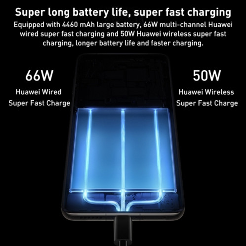 HUAWEI Mate 50 128 Go, appareil photo 50 MP, version chinoise, Caméras triple arrière, identification d'empreintes digitales à l'écran, 6,7 pouces HarmonyOS 3.0 Qualcomm Snapdragon 8+ Gen1 4G Octa Core jusqu'à 3,2 SH258B1931-07