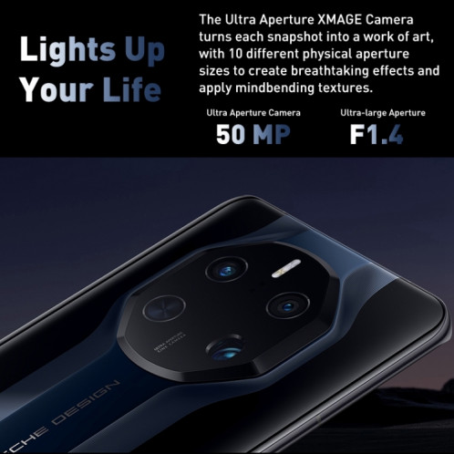HUAWEI Mate 50 RS 512 Go DCO-AL00, caméras 50MP + 60MP, version chinoise, Caméras arrière triple + caméras frontales doubles, identification d'empreintes digitales à l'écran, 6,74 pouces HarmonyOS 3.0 Qualcomm SH274L1709-07