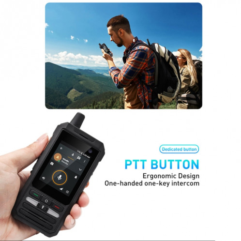 Téléphone robuste pour talkie-walkie UNIWA F80, 1 Go + 8 Go, Étanche à la poussière et aux chocs, batterie 5300 mAh, 2,4 pouces Android 8.1 Qualcomm MSM8909 Quad Core jusqu'à 1,1 GHz, réseau : 4G, double SIM, PPT, SU279B1098-012
