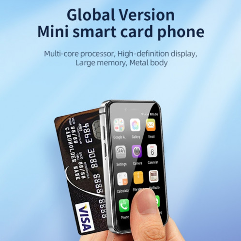 SOYES i14 Mini téléphone à carte à puce, 2 Go + 32 Go, 3.0 pouces Android 8.1 MTK6580 Quad Core 1.3GHz, Réseau: 3G, Double SIM, Version globale avec Google Play (Blanc) SS284W167-012