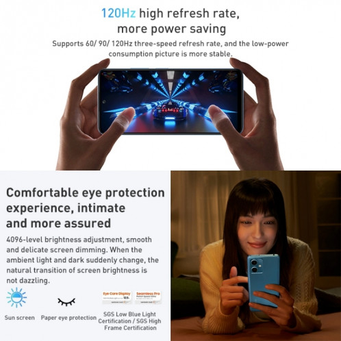 Xiaomi Redmi Note 12 5G, appareil photo 48MP, 8 Go + 256 Go, Caméras arrière doubles, batterie 5000 mAh, identification d'empreintes digitales latérales, 6,67 pouces MIUI 13 Qualcomm Snapdragon 4 Gen1 Octa Core SX337W709-08