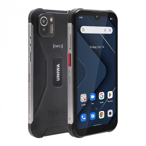 Téléphone robuste UNIWA W555, 3 Go + 32 Go, Caméras arrière doubles, IP68 étanche à la poussière et aux chocs, 5,71 pouces Android 12.0 MTK6761 Quad Core jusqu'à 2,0 GHz, réseau : 4G, NFC, OTG, version globale SU378B670-013