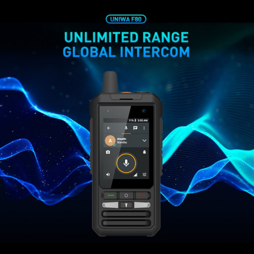 Téléphone robuste pour talkie-walkie UNIWA F80S, 1 Go + 8 Go, Étanche à la poussière et aux chocs, batterie 5300 mAh, 2,4 pouces Android 10 Spreadtrum SL8541E Quad Core jusqu'à 1,4 GHz, réseau : 4G, double SIM, SU389B1327-010