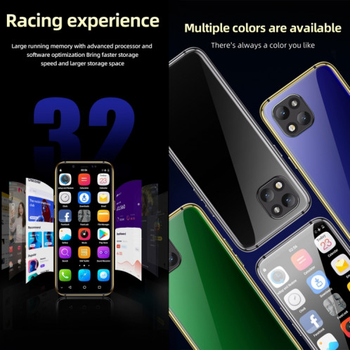 SOYES X60, MERVEILLE+MERVEILLE, Reconnaissance faciale infrarouge, 3,46 pouces Android 6.0 MTK6737 Quad Core jusqu'à 1,1 GHz, BT, WiFi, FM, Réseau : 4G, GPS, Dual SIM (Vert) SS428G77-09