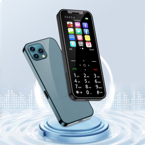 Mini téléphone portable SERVO X4, clé anglaise, 2,4 pouces, MTK6261D, 21 touches, prise en charge Bluetooth, FM, Magic Sound, enregistrement automatique des appels, torche, liste noire, GSM, Quad SIM (bleu) SS444L825-018