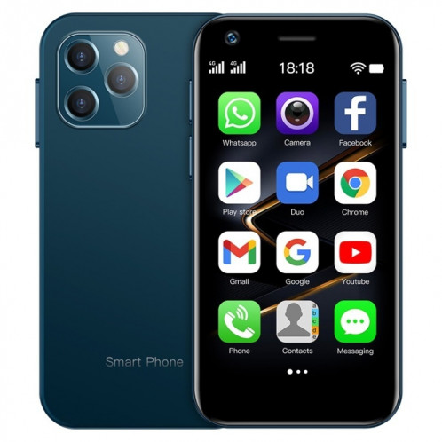 SOYES XS12 Pro, 4 Go + 32 Go, Reconnaissance faciale, 3,0 pouces Android 10.0 MTK6750 Octa Core, Bluetooth, WiFi, FM, OTG, Réseau : 4G, Double SIM, Prise en charge de Google Play (Bleu) SS456L1602-013