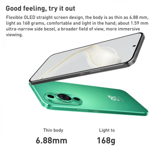 HUAWEI nova 11 FOA-AL00, caméra frontale 60MP, 256 Go, version chinoise, Caméras arrière doubles, identification des empreintes digitales de l'écran, 6,7 pouces Kunlun Glass HarmonyOS Qualcomm Snapdragon 778G 4G Octa SH457G44-010