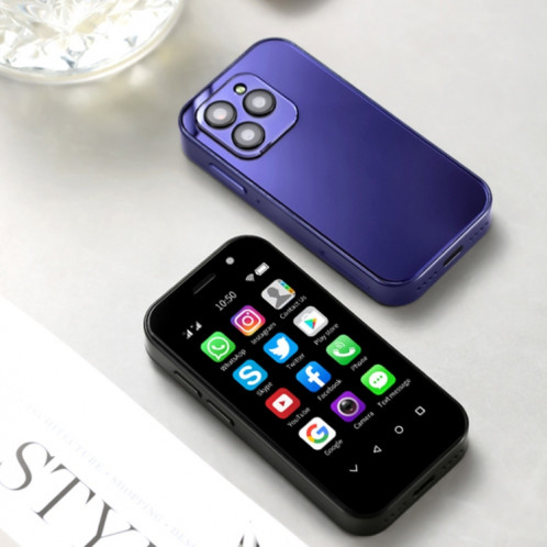 SOYES 14 Pro, 2 Go + 16 Go, Reconnaissance faciale, 3,0 pouces Android 9.0 MTK6739CW Quad Core jusqu'à 1,28 GHz, OTG, Réseau : 4G, Double SIM, Prise en charge de Google Play (Violet) SS463P413-012