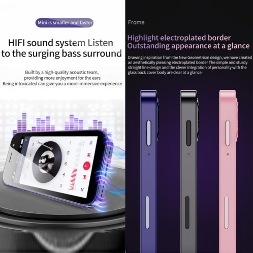 SOIS 14 Pro, ZGB+SHCHGB, Reconnaissance faciale, 3,0 pouces Android 9.0 MTK6739CW Quad Core jusqu'à 1,28 GHz, OTG, Réseau : 4G, Double SIM, Prise en charge de Google Play (Rose) SS465F1265-012