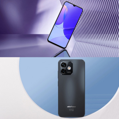 Ulefone Note 16 Pro, 8 Go + 128 Go, Caméras arrière doubles, identification du visage et identification des empreintes digitales latérales, batterie 4400 mAh, Android 13 Unisoc T606 OctaCore de 6,52 pouces jusqu'à SU468L944-013