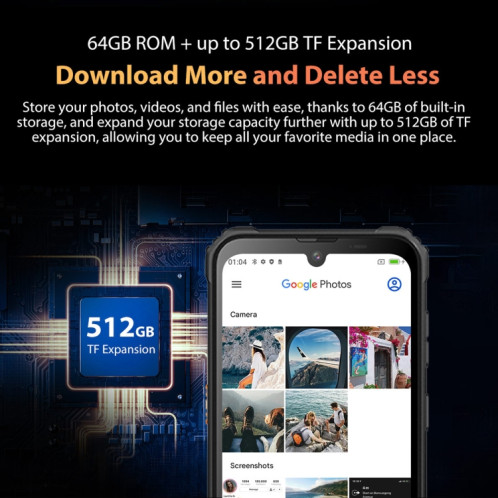 Téléphone robuste Blackview BV5300 Pro, 4 Go + 64 Go, IP68/IP69K/MIL-STD-810H, Face Unlock, Batterie 6580 mAh, 6,1 pouces Android 12 MTK6765 Helio G35 Octa Core jusqu'à 2,3 GHz, Réseau : 4G, OTG, NFC, SB470B1235-018