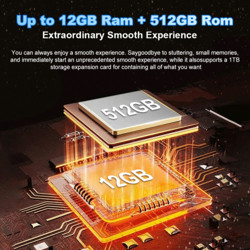 Téléphone robuste pour projecteur laser Unihertz Tank 2, appareil photo 108MP, version nuit, 12 Go + 256 Go, Étanche à la poussière et aux chocs, identification des empreintes digitales latérales, SU508B791-010