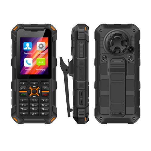 Téléphone robuste talkie-walkie UNIWA F20, 1 Go + 8 Go, 2,4 pouces Android 8.0 Go Mediatek MT6739 Quad Core jusqu'à 1,5 GHz, réseau : 4G, PoC, SOS (noir) SU580B997-08