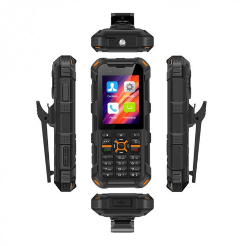 Téléphone robuste talkie-walkie UNIWA F20, 1 Go + 8 Go, 2,4 pouces Android 8.0 Go Mediatek MT6739 Quad Core jusqu'à 1,5 GHz, réseau : 4G, PoC, SOS (noir) SU580B997-08