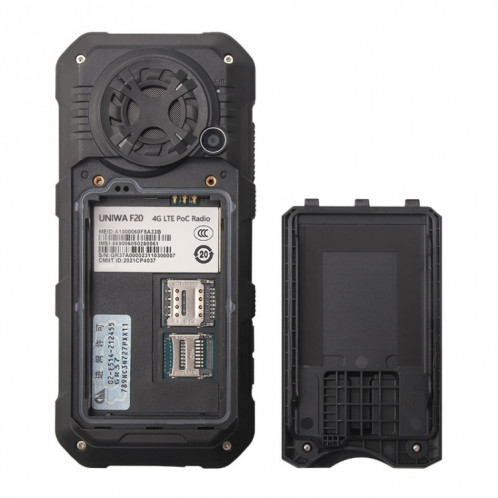 Téléphone robuste talkie-walkie UNIWA F20, 1 Go + 8 Go, 2,4 pouces Android 8.0 Go Mediatek MT6739 Quad Core jusqu'à 1,5 GHz, réseau : 4G, PoC, SOS (noir) SU580B997-08
