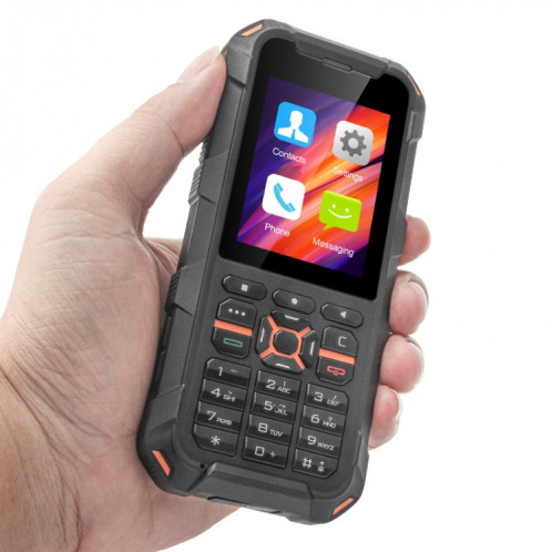 Téléphone robuste talkie-walkie UNIWA F20, 1 Go + 8 Go, 2,4 pouces Android 8.0 Go Mediatek MT6739 Quad Core jusqu'à 1,5 GHz, réseau : 4G, PoC, SOS (noir) SU580B997-08
