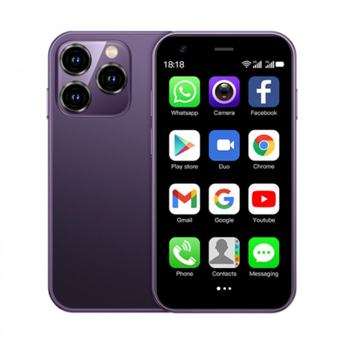SOYES XS15, 2 Go + 16 Go, 3,0 pouces Android 8.1 MTK6580 Quad Core jusqu'à 1,3 GHz, Bluetooth, WiFi, GPS, Réseau : 3G, Double SIM (Violet) SS589P800-012