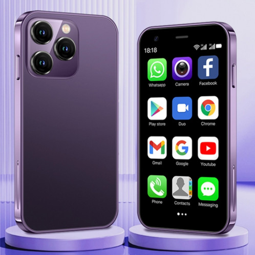 SOYES XS15, 2 Go + 16 Go, 3,0 pouces Android 8.1 MTK6580 Quad Core jusqu'à 1,3 GHz, Bluetooth, WiFi, GPS, Réseau : 3G, Double SIM (Violet) SS589P800-012