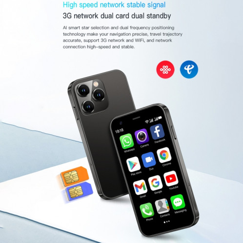 SOYES XS15, 2 Go + 16 Go, 3,0 pouces Android 8.1 MTK6580 Quad Core jusqu'à 1,3 GHz, Bluetooth, WiFi, GPS, Réseau : 3G, Double SIM (Violet) SS589P800-012