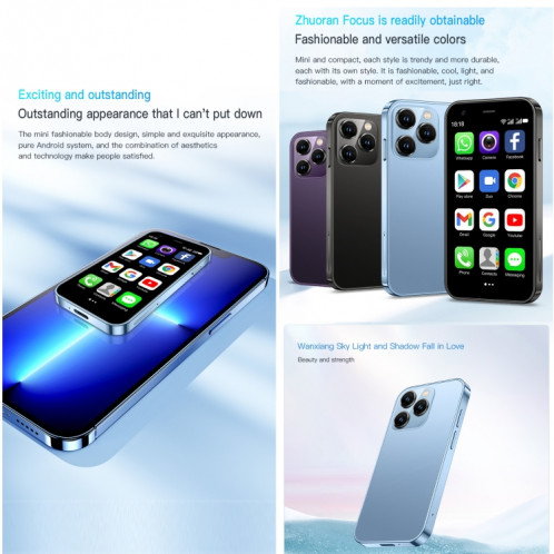SOYES XS15, 2 Go + 16 Go, 3,0 pouces Android 8.1 MTK6580 Quad Core jusqu'à 1,3 GHz, Bluetooth, WiFi, GPS, Réseau : 3G, Double SIM (Violet) SS589P800-012