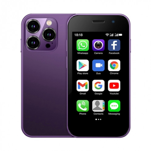 SOYES XS15 Pro, 2 Go + 16 Go, 3,0 pouces Android 9.0 MTK6737 Quad Core, Bluetooth, WiFi, réseau : 3G, double SIM (violet) SS590P541-08