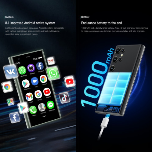 SOYES S23 Pro, 2 Go + 16 Go, 3,0 pouces Android 8.1 MTK6580 Quad Core jusqu'à 1,3 GHz, Bluetooth, WiFi, GPS, Réseau : 3G, Double SIM (Noir) SS595B1771-011