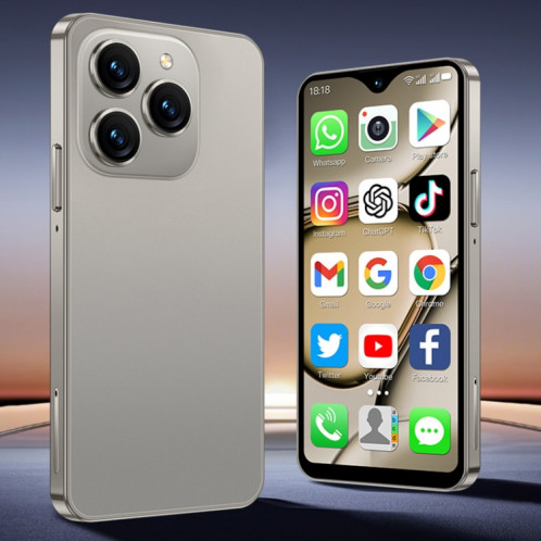 SOYES XS18 Pro Max, 2 Go + 16 Go, Face ID, 4,3 pouces Android 8.1 MTK6737A Quad Core, Réseau : 4G, OTG, Double SIM (Gris) SS596H1221-013