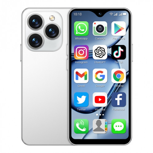 SOYES XS18 Pro Max, 2 Go + 16 Go, Face ID, 4,3 pouces Android 8.1 MTK6737A Quad Core, Réseau : 4G, OTG, Double SIM (Blanc) SS596W0-013
