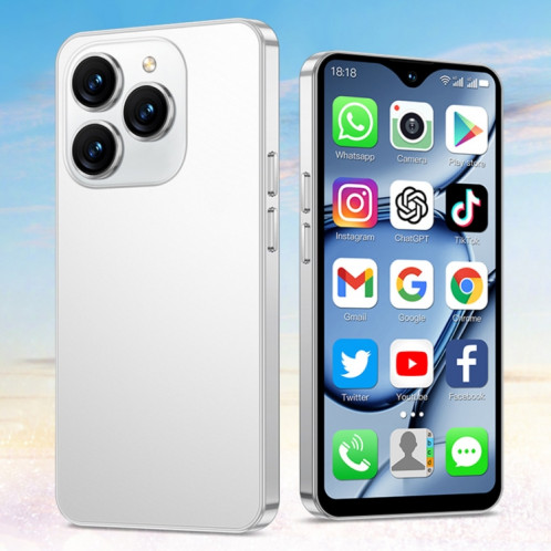 SOYES XS18 Pro Max, 2 Go + 16 Go, Face ID, 4,3 pouces Android 8.1 MTK6737A Quad Core, Réseau : 4G, OTG, Double SIM (Blanc) SS596W0-013