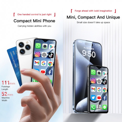 SOYES XS18 Pro Max, 2 Go + 16 Go, Face ID, 4,3 pouces Android 8.1 MTK6737A Quad Core, Réseau : 4G, OTG, Double SIM (Blanc) SS596W0-013