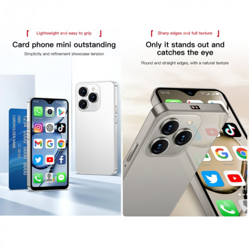 SOYES XS18 Pro Max, 2 Go + 16 Go, Face ID, 4,3 pouces Android 8.1 MTK6737A Quad Core, Réseau : 4G, OTG, Double SIM (Blanc) SS596W0-013